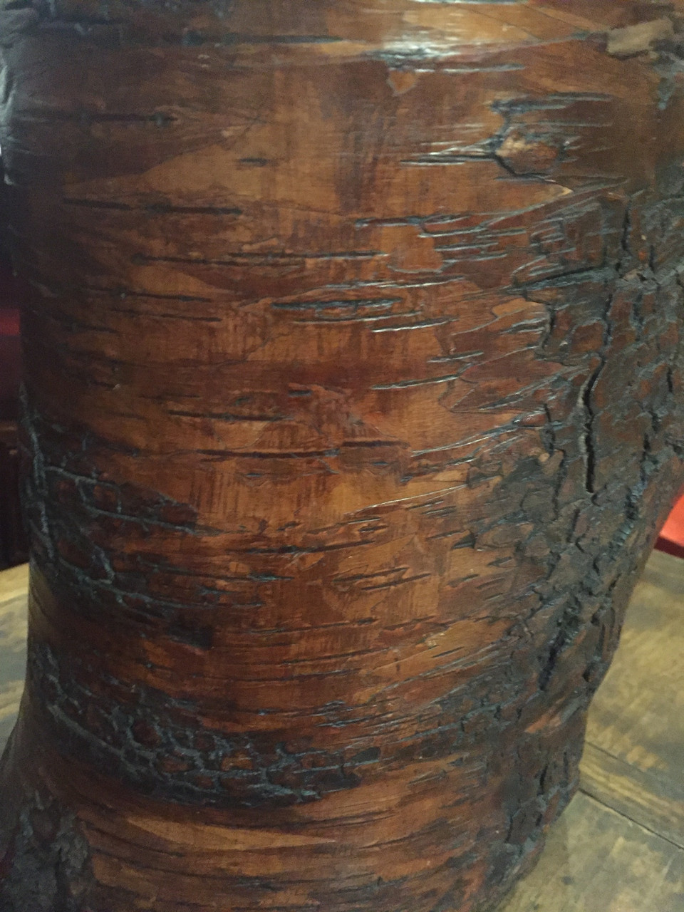 TREE STUMP BRUSH POT OR PLANTER